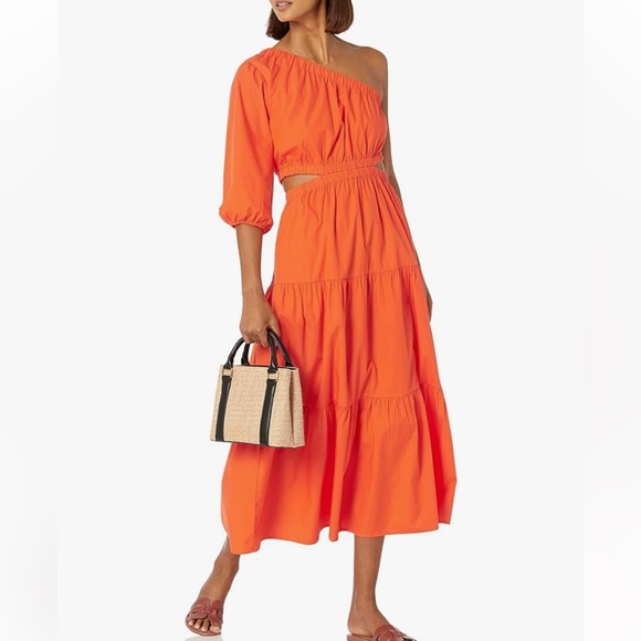 ORANGE one shoulder dress! - Picture 2 of 3